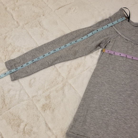 Gibson stretch sweatshirt gray small off shoulder mid sleeve nwt quick to ship - Picture 5 of 5